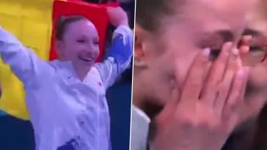 Romanian Gymnast Ana Barbosu’s Joy Turns Into Tears After Losing Bronze Medal to USA’s Jordan Chiles Following Late Score Change in Women’s Floor Exercise Event at Paris Olympics 2024 (Watch Video)