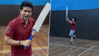 Sachin Tendulkar Switches Hands While Batting As He Pays Tribute to Southpaws On International Left-Hander Day, Video Goes Viral