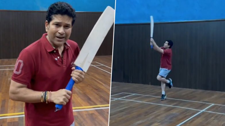 Sachin Tendulkar Switches Hands While Batting As He Pays Tribute to Southpaws On International Left-Hander Day, Video Goes Viral