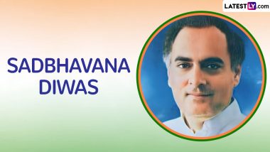 Sadbhavana Diwas 2024 Images for Rajiv Gandhi Birth Anniversary: Remembering Former Indian PM With Inspirational Quotes, Communal Harmony Day Messages and Wallpapers