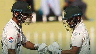 PAK vs BAN 1st Test 2024: Saud Shakeel, Saim Ayub Help Pakistan Reach 158–4 on Rain-Hit First Day of Opening Test Against Bangladesh