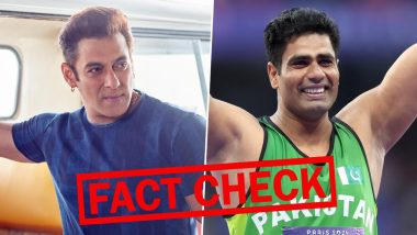 Fact Check: Did Salman Khan, MS Dhoni Gift Car and House to Arshad Nadeem, Paris Olympics 2024 Gold Medal Winner From Pakistan? LatestLY Exclusive