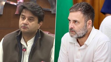 Jyotiraditya Scindia Slams Congress Over Rahul Gandhi’s ED Raid Claim, Says ‘LoP Was Attempting To Set Narrative of Negativity by Making Such Baseless Claim’