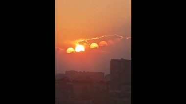 Seven 'Suns' Appear in China's Sichuan Sky: Viral Video Shows Multiple Suns In Chengdu Skies, Stunning Phenomenon Due to Refraction and Dispersion of Light!