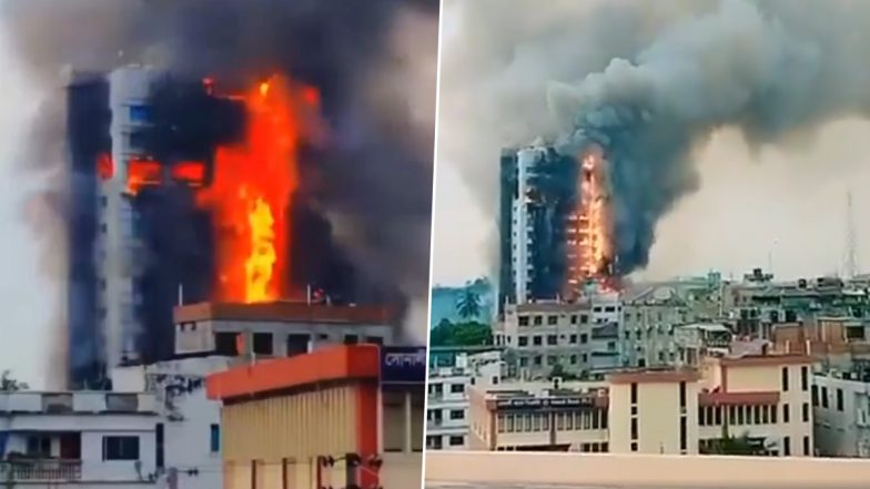 Jessore: Several People Killed As Protestors Set Zabeer International Hotel Ablaze in Bangladesh, Burn MP Shahin Chakladar’s Office and House (Watch Videos)