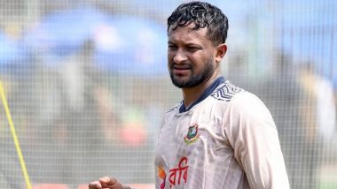 Bangladesh Cricket Board Receives Legal Notice Seeking Removal of Murder-Accused Shakib Al Hasan From PAK vs BAN Test Series Squad: Report