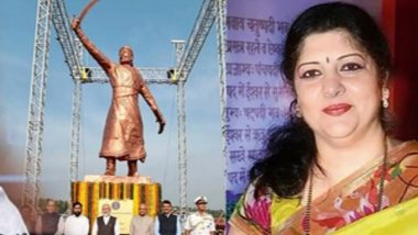 ‘Who Builds a Hollow Statue on Sea-Shore’, Says Raj Thackeray’s Wife Sharmila Thackeray While Reacting to Recent Crash of Chhatrapati Shivaji Maharaj’s Statue at Rajkot Fort in Sindhdurg’s Malvan