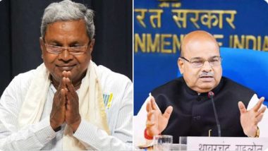 MUDA Land Scam: Karnataka High Court Adjourns Hearing on Siddaramaiah’s Plea Against Governor Thaawarchand Gehlot’s Probe Nod in MUDA Case