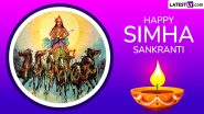 Simha Sankranti 2024 Wishes, Greetings and Messages: Celebrate the Day With Simha Sankraman HD Images, Wallpapers, Quotes and Photos