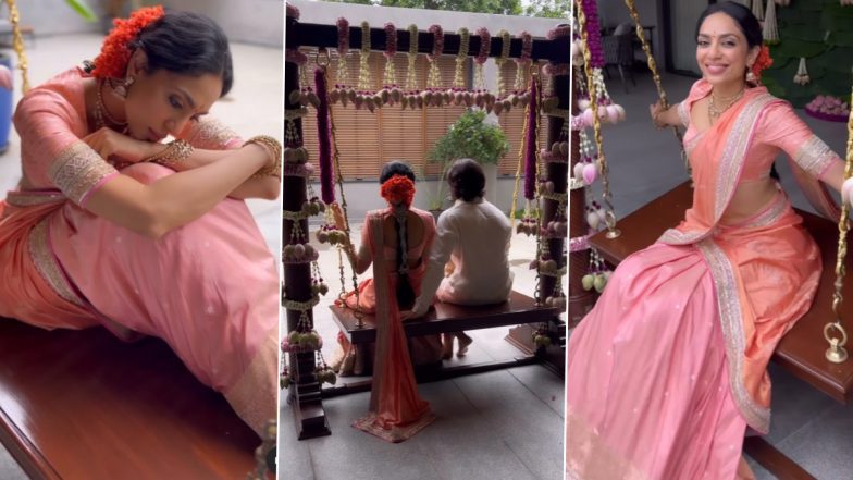 Sobhita Dhulipala’s Engagement Look: Actress Embraces Minimalism With Fresh Blush Look for Her Special Day (Watch BTS Video)