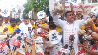 West Bengal Assembly Monsoon Session 2024: BJP MLAs Led by Suvendu Adhikari Walk out of Assembly Over Motion on Price Rise of Food Items in Retail Markets (Watch Video)