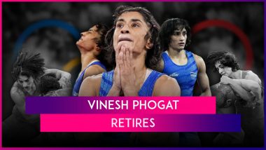 Vinesh Phogat Retires: India’s Ace Wrestler Announces Retirement After Disqualification From Women’s 50 kg Final at Paris Olympics 2024, Says ‘Goodbye Wrestling’