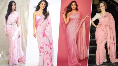 Katrina Kaif, Kiara Advani and Other Actresses Look Pretty in Pink Sarees (View Pics)