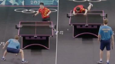 Sweden's Truls Moregardh Plays Ridiculous 'Snake' Shot to Fox China's Fan Zhendong During Paris Olympics 2024 Men's Singles Table Tennis Final, Video Goes Viral