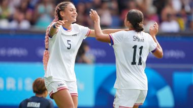 How To Watch United States of America vs Germany Paris Olympics 2024 Semifinal Free Live Streaming Online in India? Get Free Live Telecast of USA vs GER Women’s Football Match Score Updates on TV