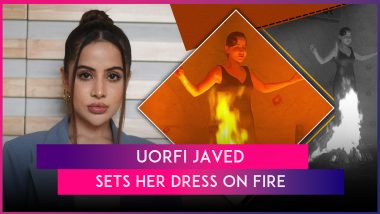 Uorfi Javed Burns Eyebrows & Lashes After She Sets Her Dress on Fire While Promoting Her Show ‘Follow Kar Lo Yaar’