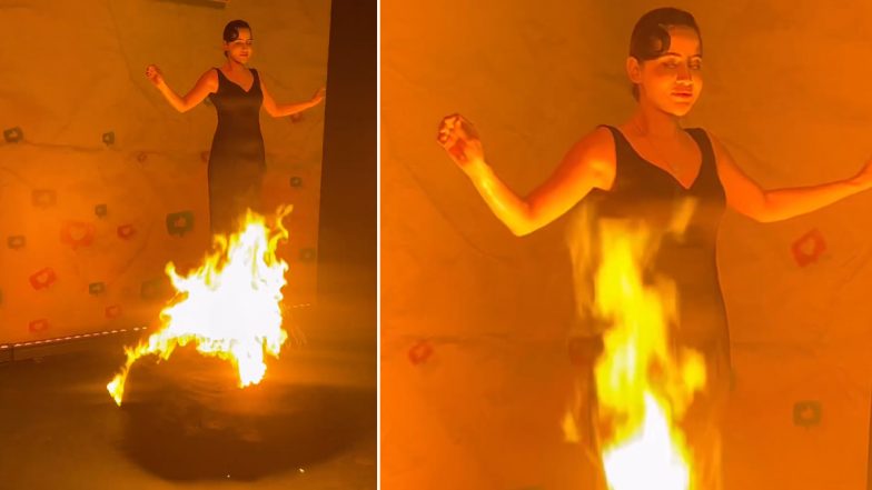 Uorfi Javed’s Risky Promotion for ‘Follow Kar Lo Yaar’ Ends With Burned Eyelashes and Eyebrows, Cautions Fans Against Similar Stunts (Watch Video)