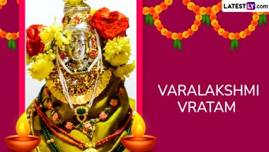 Happy Varalakshmi Vratam 2024 Greetings: Send WhatsApp Wishes, Goddess Varalakshmi HD Images, Messages and Wallpapers on Varalakshmi Nombu