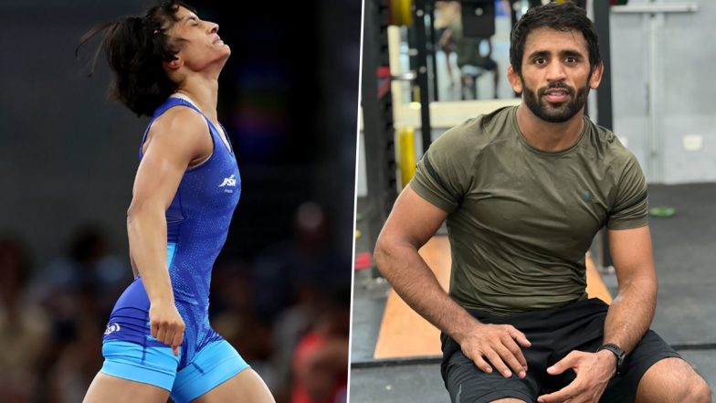 Vinesh Phogat Retires: Bajrang Punia Reacts As India's Star Grappler Announces Retirement From Wrestling After Being Disqualified From Women's 50 Kg Final at Paris Olympics 2024, Writes 'For Us You Will Always Be a Winner' (See Post)