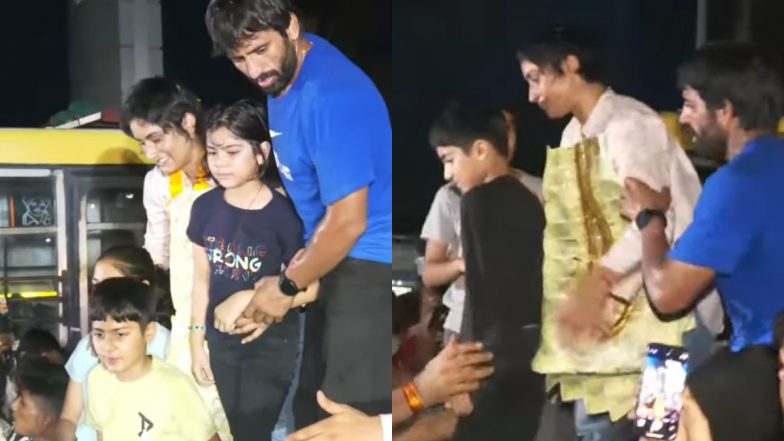 Vinesh Phogat Receives Grand Welcome at Haryana’s Mohammadpur Majra Village As She Returns After Heartbreaking Paris Olympics 2024 Disqualification (Watch Video)