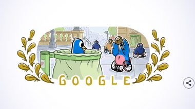 Wheelchair Basketball Paralympics Google Doodle: Search Engine Giant Unveils Special Artwork for Paris 2024 Games