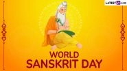 World Sanskrit Day 2024 Images and Sanskrit Diwas HD Wallpapers for Free Download Online: Wish Happy World Sanskrit Day With Quotes, Messages and Greetings