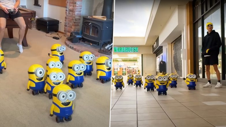 YouTuber Electo Builds Robot Minions To Prank Everyone in His Town, Unleashes a Small Army of Minions in a Shopping Mall, Video Goes Viral (Watch)