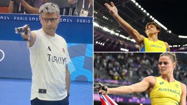 Yusuf Dikec's 'Hitman' Pose Is Olympics 2024 Victory Stance: From Armand Duplantis to Nina Kennedy, See Pictures of Olympians Re-Creating Turkish Shooter's Viral Moment in Paris