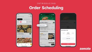 Zomato Order Scheduling: CEO Deepinder Goyal Announces New Feature for Customers To Place Food Order up to 2 Days in Advance