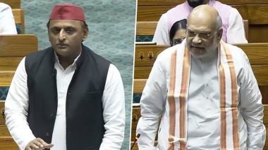 Waqf Amendment Act 2024 Debate: Akhilesh Yadav Opposes Waqf Bill, Expresses ‘Concern’ Over Lok Sabha Speaker’s Rights; Amit Shah Responds (Watch Video)