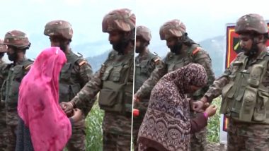 Raksha Bandhan 2024: Women Tie Rakhi to Indian Army Personnel Serving on LoC, Celebrate Raksha Bandhan in Jammu and Kashmir’s Uri (Watch Video)