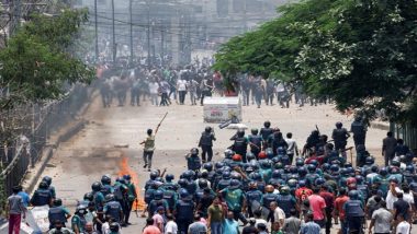 Bangladesh Unrest: ISKCON Temple in Khulna Set on Fire, Idols of Deities Burnt (Watch Video)