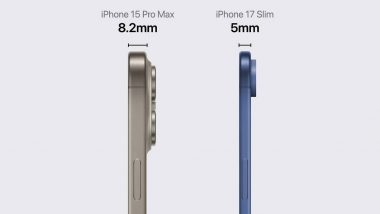 iPhone 17 Series Rumours: Apple Working on Ultra-Slim iPhone 17 Air Replacing ‘Plus’ Model and Offer 120Hz Refresh Rate in Air, Standard Model