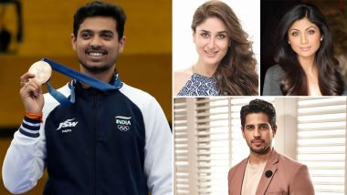 Paris Olympics 2024: Kareena Kapoor Khan, Sidharth Malhotra and Shilpa Shetty Congratulate Swapnil Kusale on His Historic Bronze Medal Win in Men’s 50m Rifle 3P