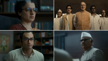 ‘Emergency’ Song ‘Singhasan Khali Karo’: Kangana Ranaut Unveils Powerful Anthem From Upcoming Political Drama, Sung by Udit Narayan, Nakash Aziz and Nakul Abhyankar (Watch Video)