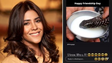 Friendship Day 2024: Ektaa Kapoor’s Cryptic Post Highlights Hidden ‘Snakes’ Among Friends, Says ‘You Know Who You Are’ (View Pic)