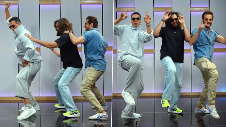 Akshay Kumar, Riteish Deshmukh, Fardeen Khan Recreate ‘Heyy Babyy’ Dance Moves With ‘Hauli Hauli’ Twist (Watch Video)
