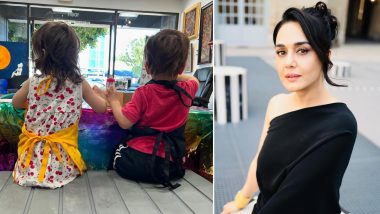 Preity Zinta Shares Touching Post on Insta As Her Kids Gia and Jay Begin Their School Journey; Actress Says ‘Excitement and Nervousness for My Little Ones’ (View Pic)