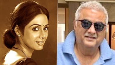 Sridevi 61st Birth Anniversary: Boney Kapoor Remembers Late Actress With Special Portrait From ‘English Vinglish’ (View Pic)