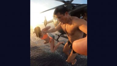 Katy Perry and Orlando Bloom’s Thrilling Holiday Adventure; Couple Jumps From Helicopter Into Ocean (View Pic)