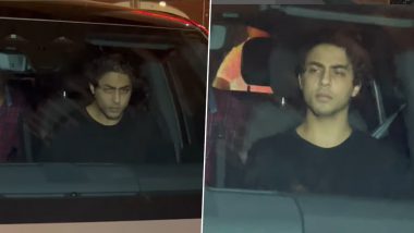 Aryan Khan Arrives in Stylish All-Black Attire for Zoya Akhtar’s ‘Angry Young Men’ Screening (Watch Video)