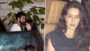 Vicky Kaushal and Katrina Kaif Enjoy a Cheerful Evening With Isabelle Kaif at Zoya Akhtar’s Residence (Watch Video)