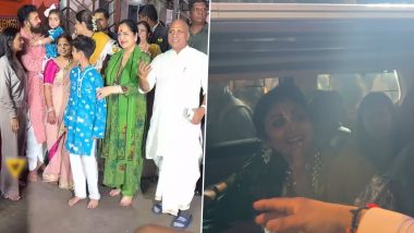 Krishna Janmashtami 2024: Shilpa Shetty and Family Visit ISKCON Temple in Mumbai for Blessings (Watch Video)