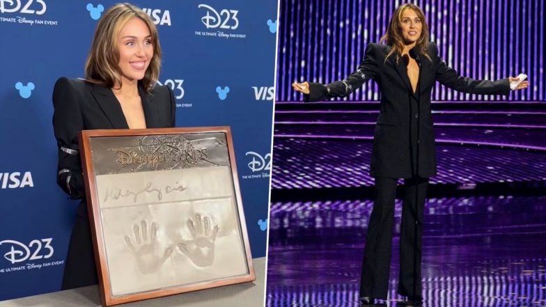 Miley Cyrus Becomes Youngest Artist To Receive ‘Disney Legend’ Honour, Shares Inspiring Acceptance Speech at D23 Expo (Watch Video)