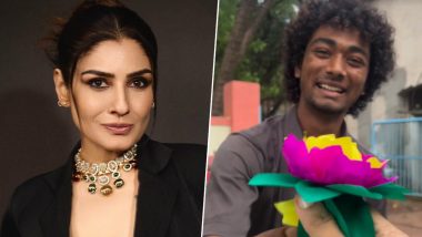 Raveena Tandon Meets Talented Street Artiste During Janmashtami in Mumbai; Actress Promises Education and Job After Emotional Meeting