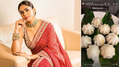 Mrunal Thakur Excited for Ganesh Chaturthi: Actress Shares Sneak Peek of Homemade Modaks and Says ‘Making Soon’ (View Pic)