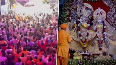 Krishna Janmashtami 2024: Temples Decked Up, Devotees Flock to Various Temples Across the Country To Celebrate Lord Krishna’s Birthday With Full Pomp and Show (Watch Videos)