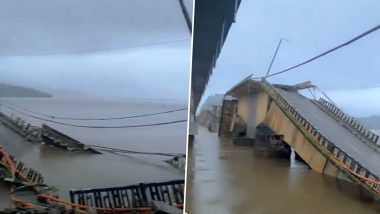 Kali River Bridge Collapse in Karwar: Traffic on Goa-Karnataka Highway Hit As Old Bridge on Kali River at Sadashivgad in Karnataka Collapses (Watch Videos)