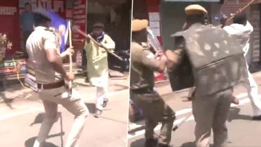 Bharat Bandh Today: Bihar Police Lathi-Charge Protesters for Blocking Roads, Rail Traffic During Shutdown Against Supreme Court’s Reservation Ruling (Watch Video)