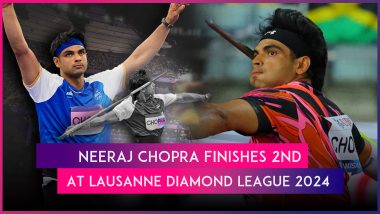 Neeraj Chopra Secures Second-Place Finish at Lausanne Diamond League With 89.49 m Throw, Anderson Peters Takes Top Spot